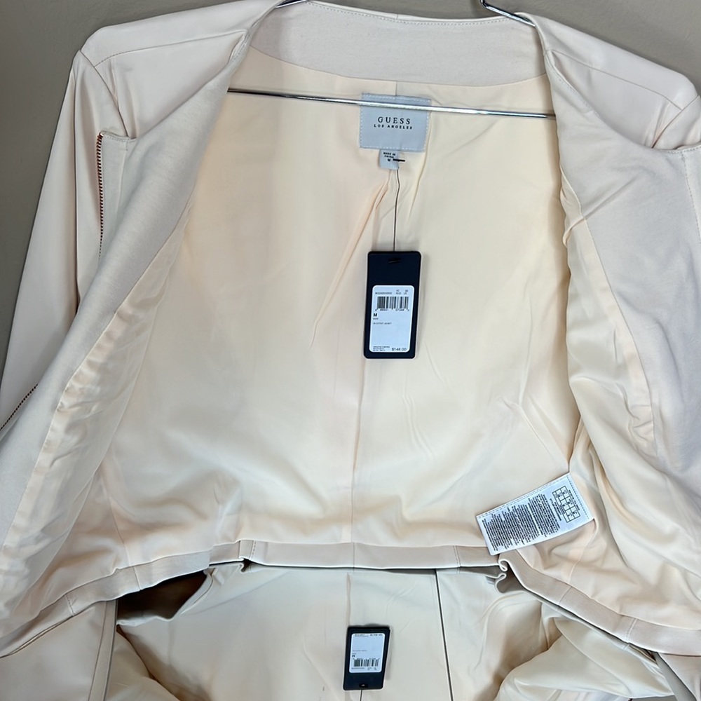 Guess Laser Cut out Leather Jacket - Picture 13 of 17
